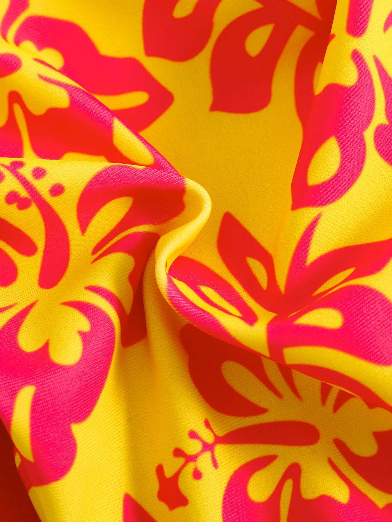 Summer retro floral print 2-piece bikini lace up swimsuit sexy high waisted womens swimsuitW251113