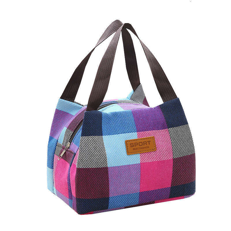 Canvas bento thickened waterproof handle mesh cloth hand-held small lunch box casual bag, women's bag