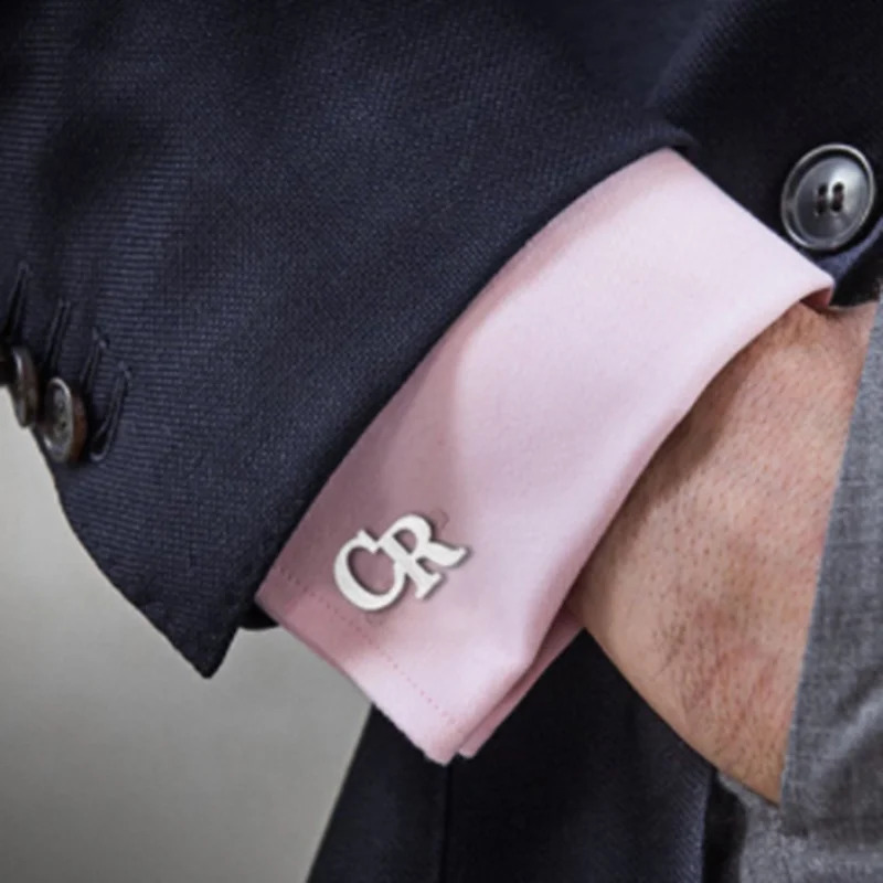 Wholesale customization date number cufflinks personalized annual letter cufflinks for men 925 sterling silver jewelry wedding beauty gifts 250409