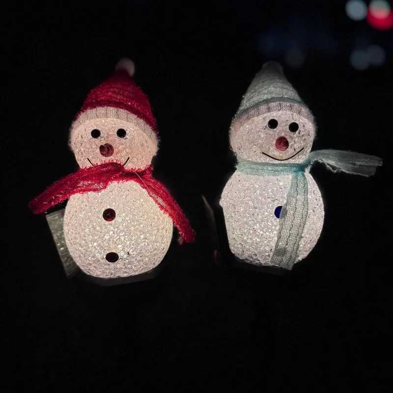 Solar Snowman Ground Mounted Lights Christmas Decoration Atmosphere Outdoor Courtyard Garden Christmas Night Lights Snowman M251113