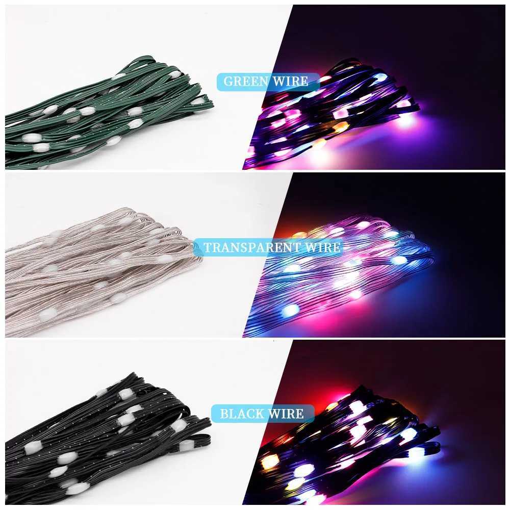 WS2812B RGBIC LED String 5M-20M Party Christmas Lights Dream Color WS2812 Addressable Individually String Outdoor Waterproof 5V W251112