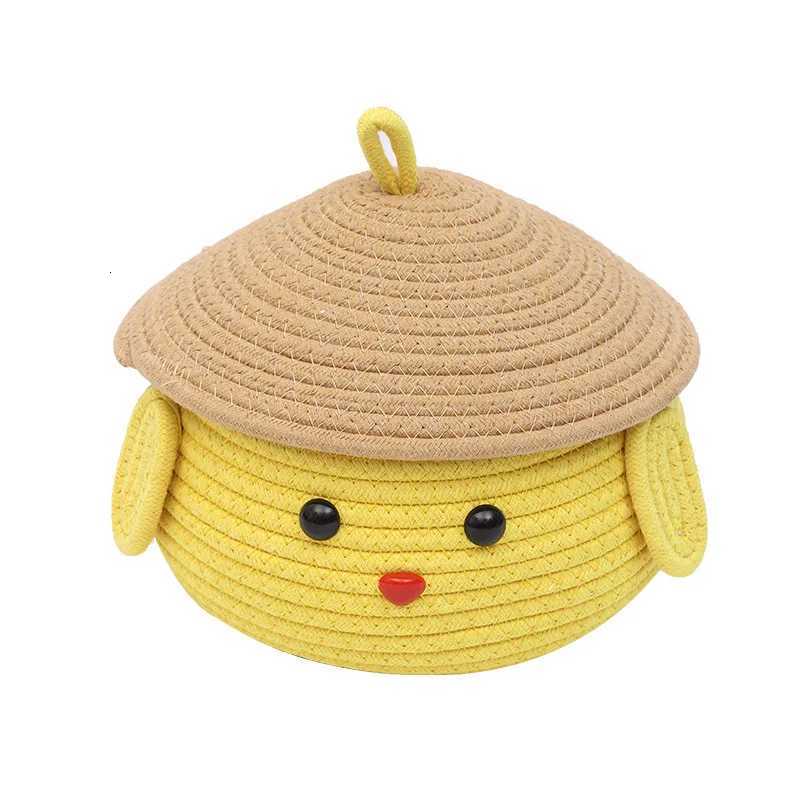 Hot Pudding Dog Cotton Rope Storage Basket Woven Desktop Organizer for Snacks Toys Living Ro Bedside Decor Bin Gif Y251112