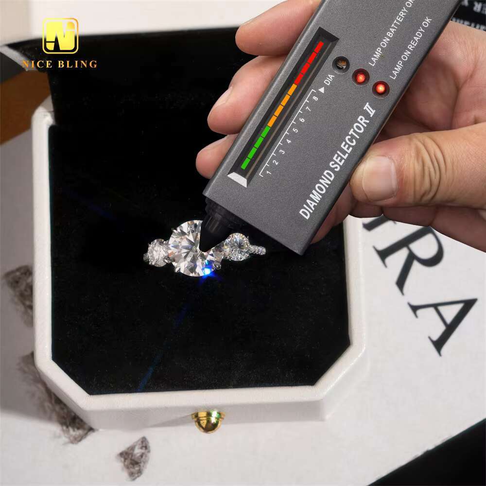 10mm Big Moissanite Fine Jewelry Silver Plated Wedding Ring VVS Moissanite 925 Silver Rings Diamond Engagement Ring for Women