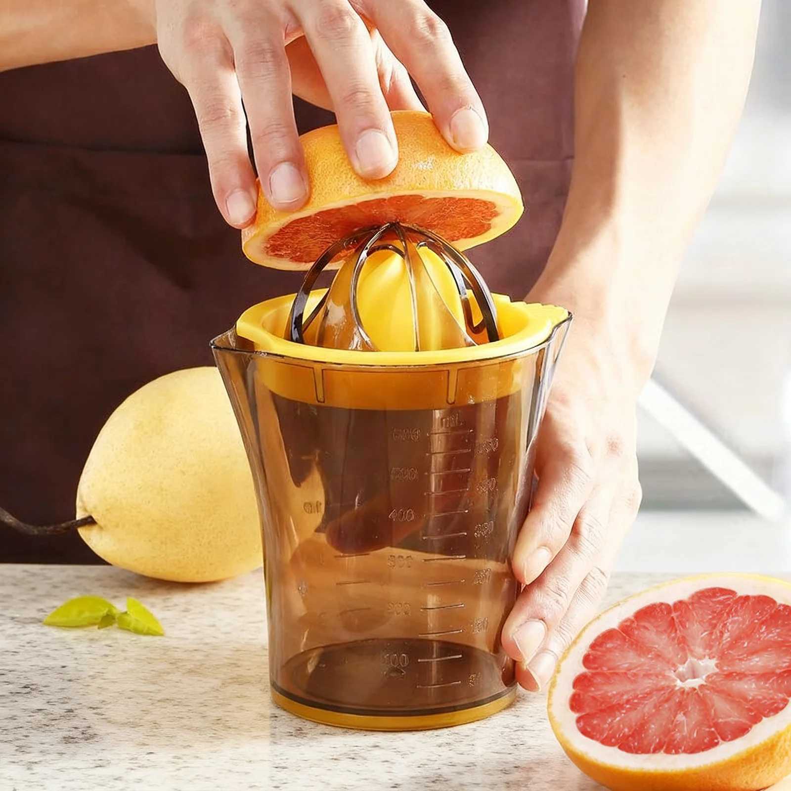 Fruit Lemon Orange Juicer Household Small Juicer Portable Manual Juicer Hand Squeezer with Built-in Measuring Cup C251113
