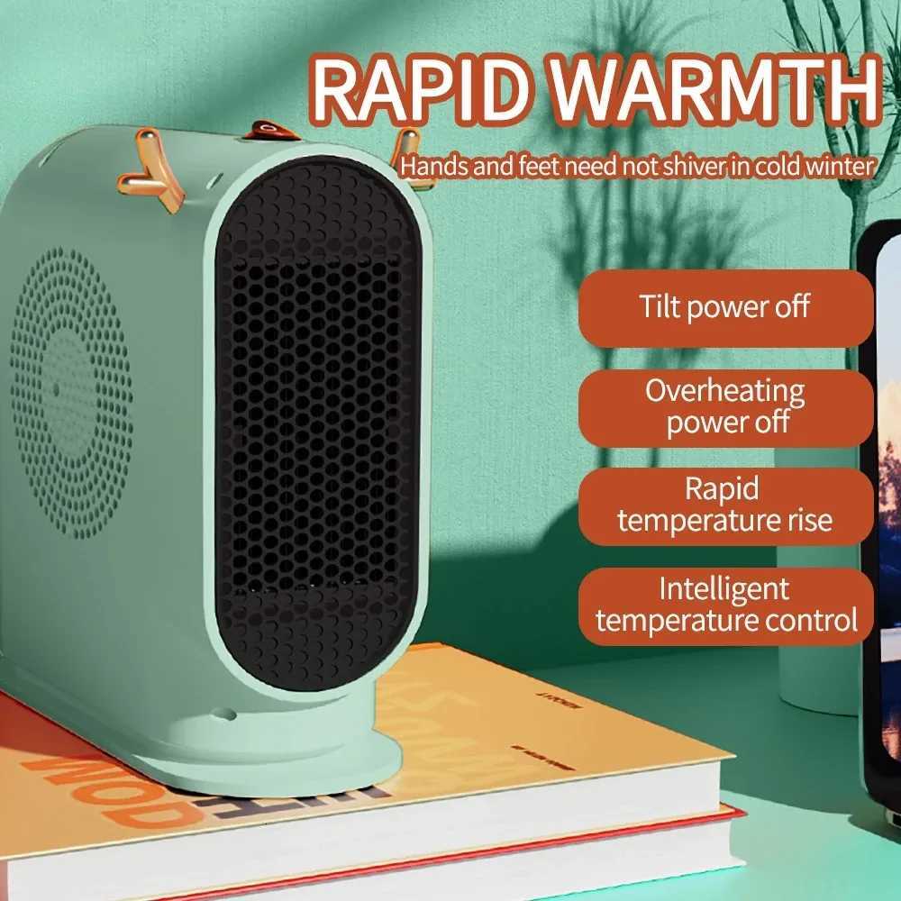 Desktop Electric Heater 500W Portable Home Electric Heater Intelligent Thermostat Fan Winter Electric Heater Heating Tools Y251113