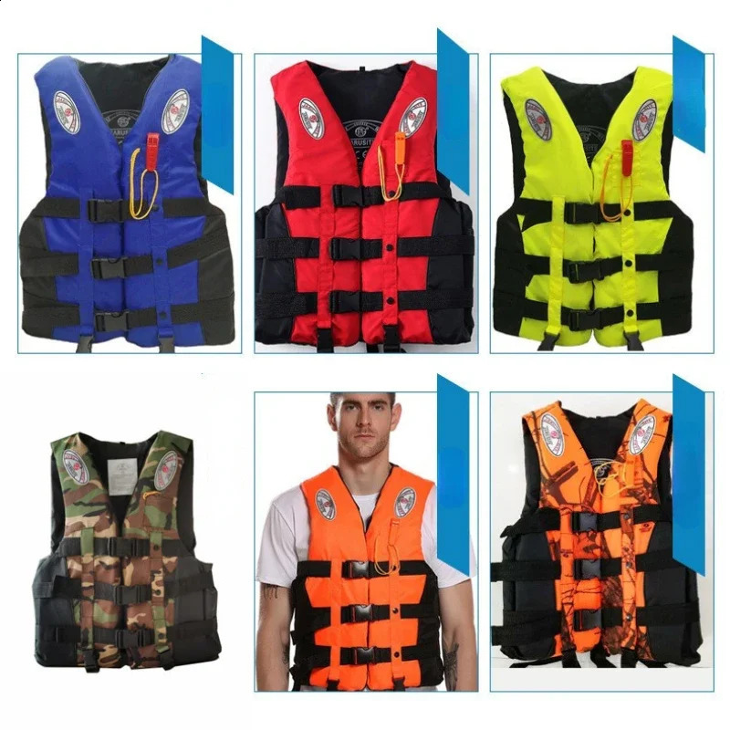 Swimming Boating Skiing Driving Vest Water Safety Survival Suit Universal Life Vest Jacket for Adult Children S -XXXL 250411