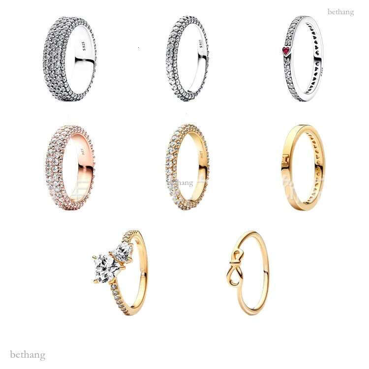 925 Sterling Silver New Fashion Women's and Men Love set with diamonds, silver gold, rose gold Designer Ring Suitable for Europe and America gift