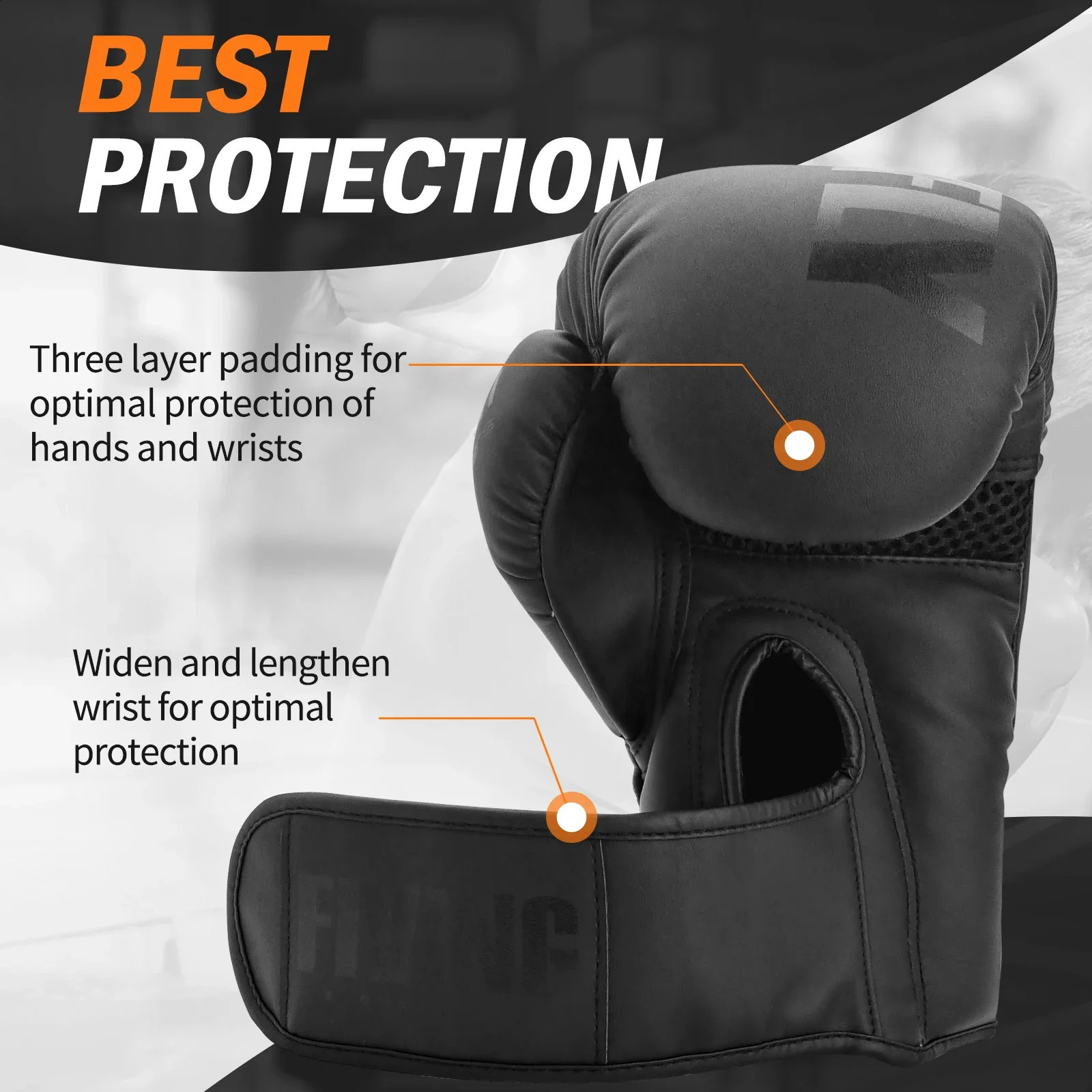 FIVING 10 12 14 16oz Boxing Gloves PU Leather Muay Thai Guantes De Boxeo Free Fight MMA Sandbag Training Glove For Men Women 250410