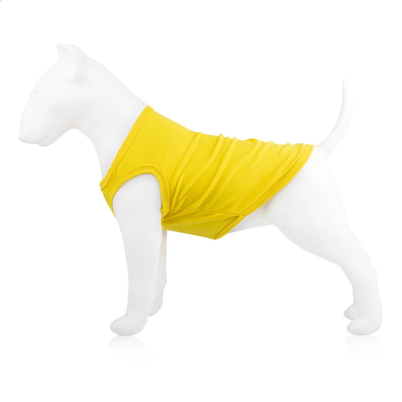 XS-XXL Summer Pure Cotton Puppy Blank Dog Shirt Clothes Soft Plain Doggy Vest Cat Bottoming T Shirts for Small Medium Large Dogs 250407