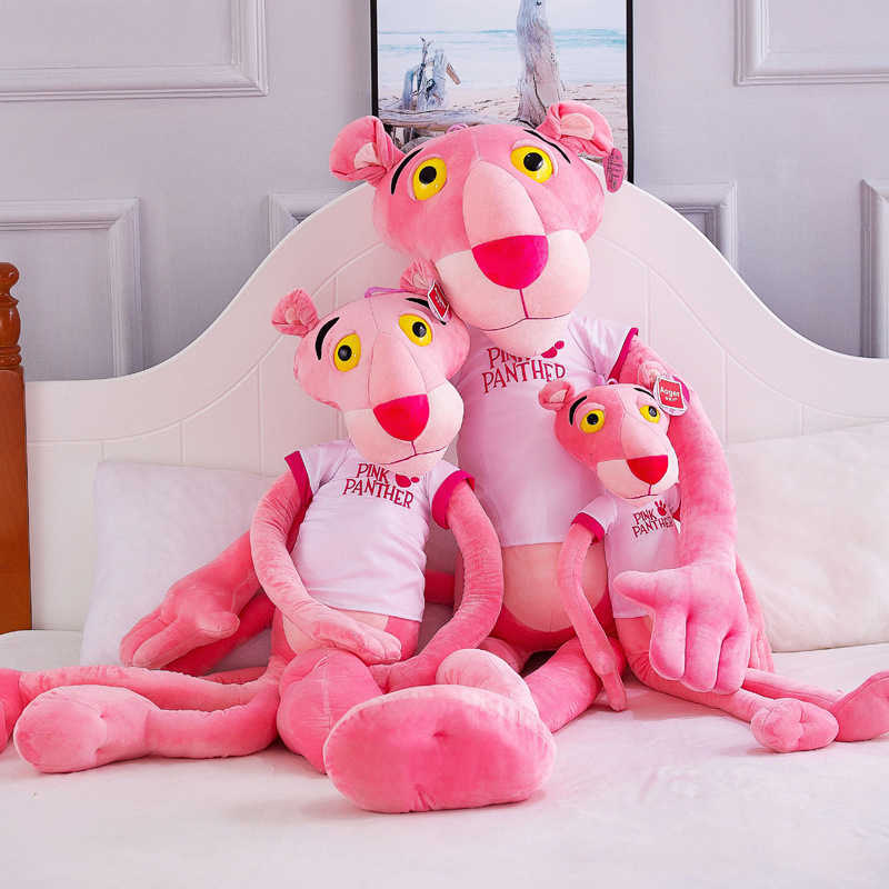 Pink Panther Doll Plush Toy Pink Naughty Panther Pillow Sleeping Gift for Girls Y2504120Q15