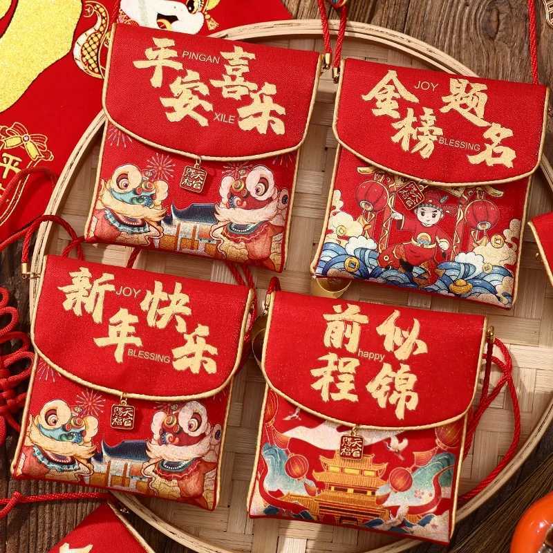 2026 Red Envelopes Chinese New Year Decorations Party Favors Gifts Bags Money Packaging Bags Spring Festival Red PocketsM251113