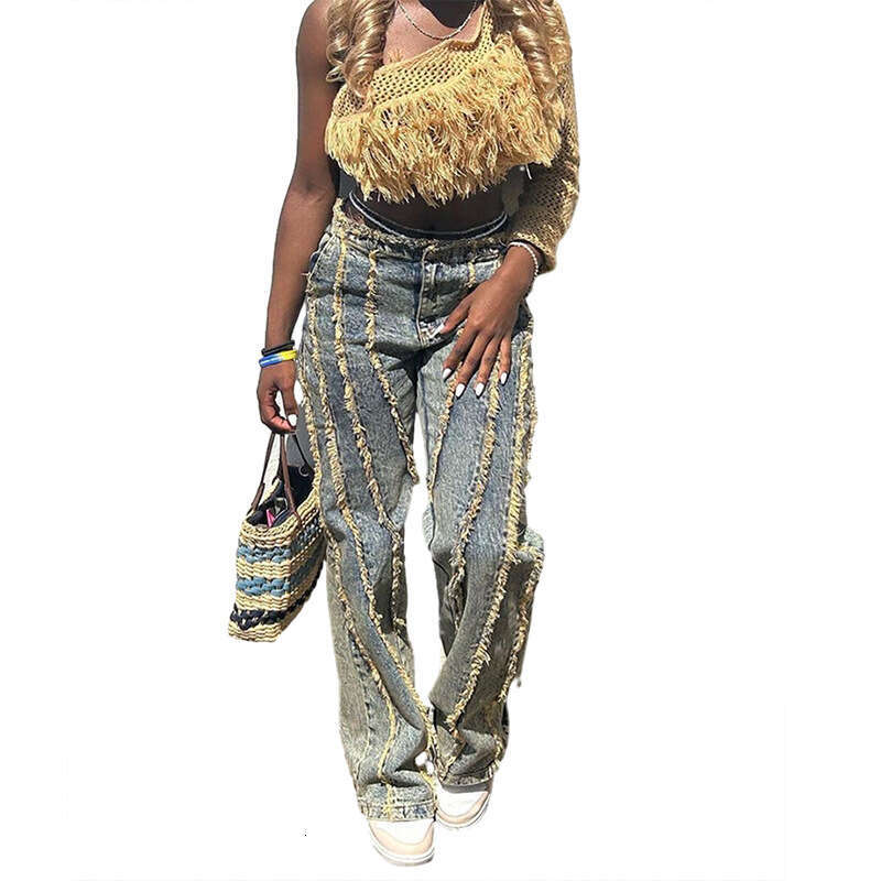 hoodie Women's Wear Feng Autumn Women's Wear New Product Fashion Diagonal Shoulder Personalized Knitted Shirt Tassel Sexy Off The Back Slim 