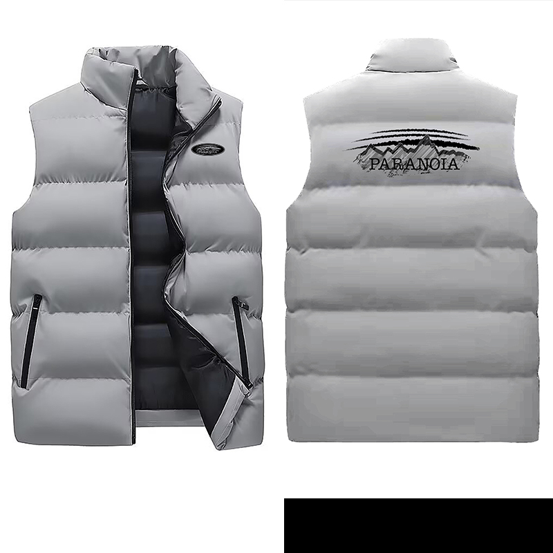 Designer Men's Down Fleece Warm High-end Patterned Print Insert The Bag Through The Side Seam Luxurious Design A Must-have For Outdoor Jogging Ve