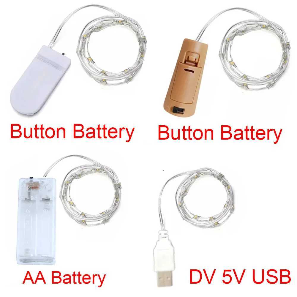 Waterproof Fairy Light Copper Wire LED String lights Battery Powered 1M 2M 3M Garland Christmas Wedding Party Decoration Lamp M251113