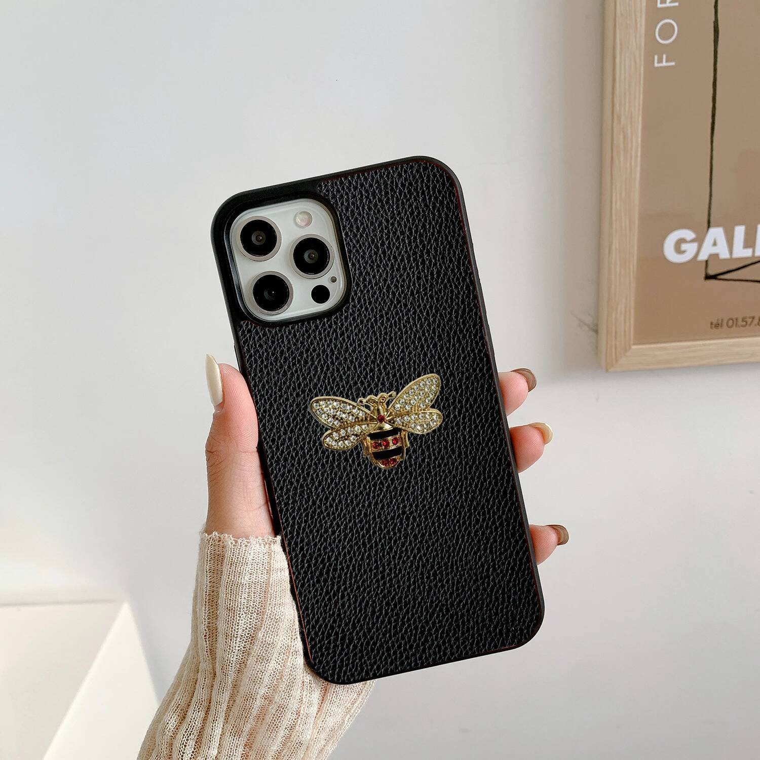 Dia bee All-inclusive PU leather Case for iPhone 16 14 Phone Cover 15 13 12 11 Pro MAX Hard Shockproof Back Funda