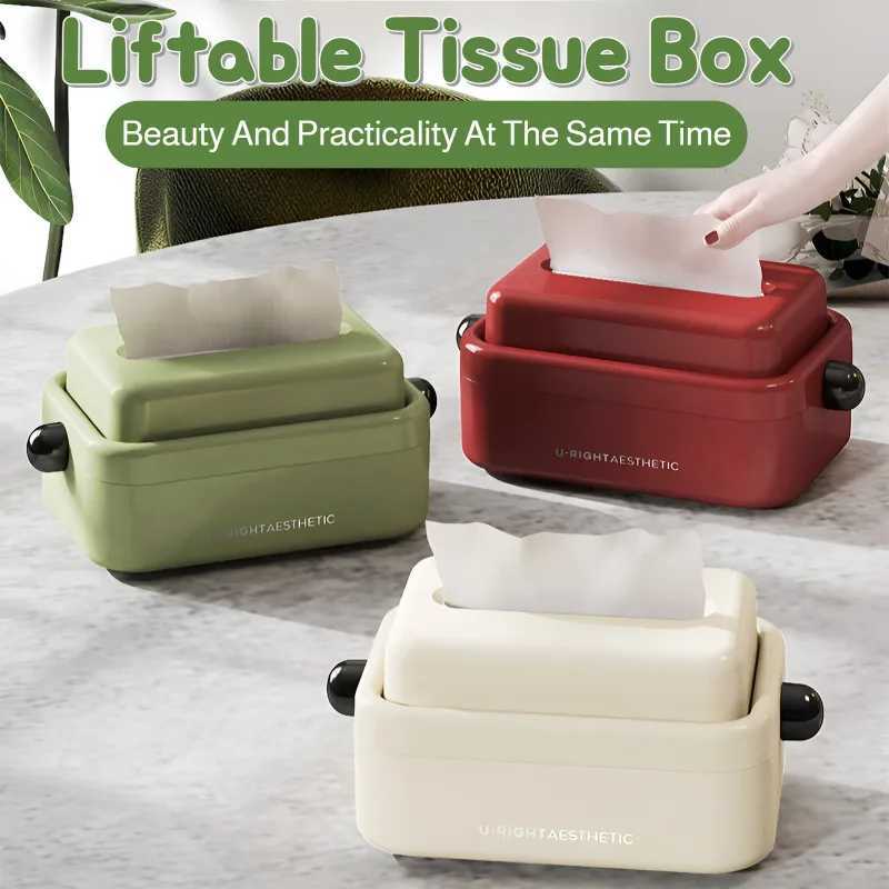 Light Luxury Tissue Box Soft Waterproof Tissue Box Cover Reusable Wet Wipe Box Holder Bathro Kitchen Paper Holder Y251112
