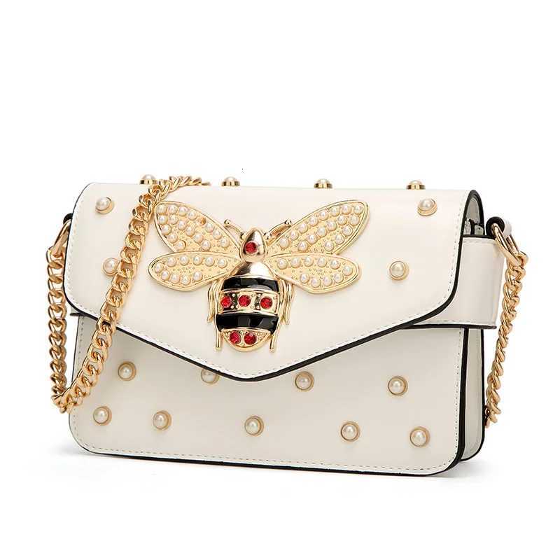 Bee Pearl Crossbody Bags For Women 2021 Chains Bee Luxury Handbags Designer Famous Brand Shoulder Bag Hand Sac A Main FemaleW251112