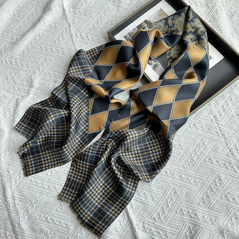 Spring Autumn High-End Silk Scarf with Paisley Pattern for Men Silk Long 100 Silk Neck Scarf Winter Printed Scarves 251112