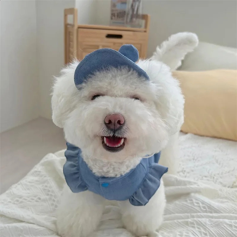 Japanese Style Pet Clothes Puppy Kitten Spring Summer Love Vest Sun Hat Cute Dog Clothing Suit t-Shirt Tank Top Hat Spuppy 250407