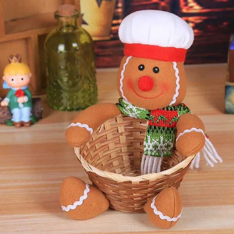 Merry Christmas Decorative Candy Storage Basket Desktop Pendant Childrens Candy Storage Basket Christmas Decorative Pendant Y251112