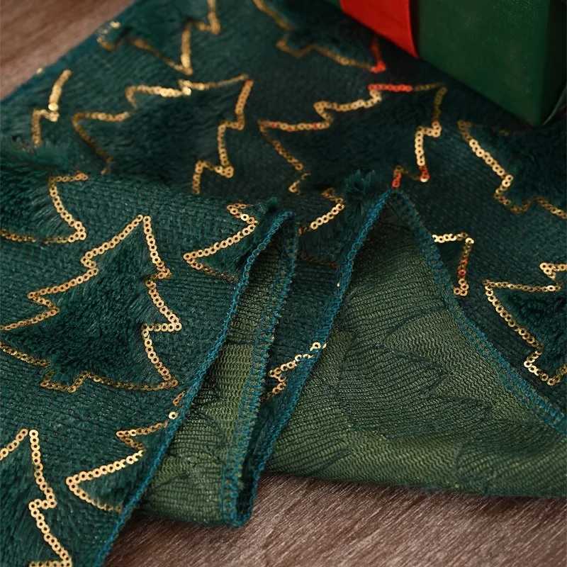 Christmas Golden Christmas Tablecloth Table Flag Decoration Christmas Dining Table Decoration Festive Atmosphere Decoration Y251113