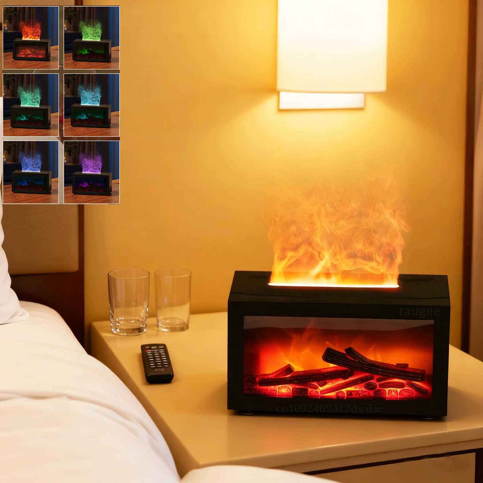 Mini Air Humidifier Aromatherapy Diffuser Essential Oil Aromatherapy Spray Household Fireplace Aroma Air Diffuser With Lighting Y251113