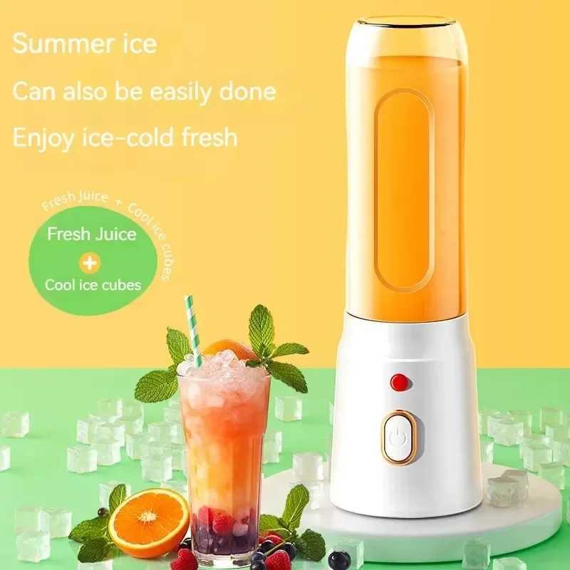 Portable Cordless Blender Juicer 450ml Electric Fruit Juicer USB Rechargeable Lemon Orange Juice Cup Smoothie Blender C251113