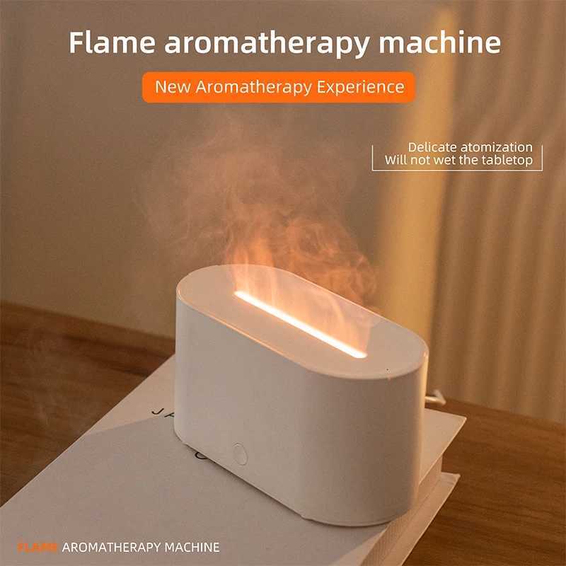 Ultrasonic Flame Humidifier USB Desktop Home Bedroom Essential Oil Atomization Small Large Mist Aroma Diffuser Y251113