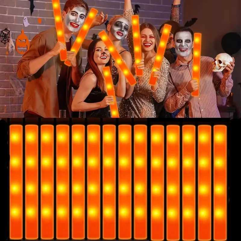 100PCS LED Glow Sticks Bulk Colorful RGB Glow Foam Stick Cheer Tube Dark Light for Xmas Birthday Wedding Party Supplies W251112