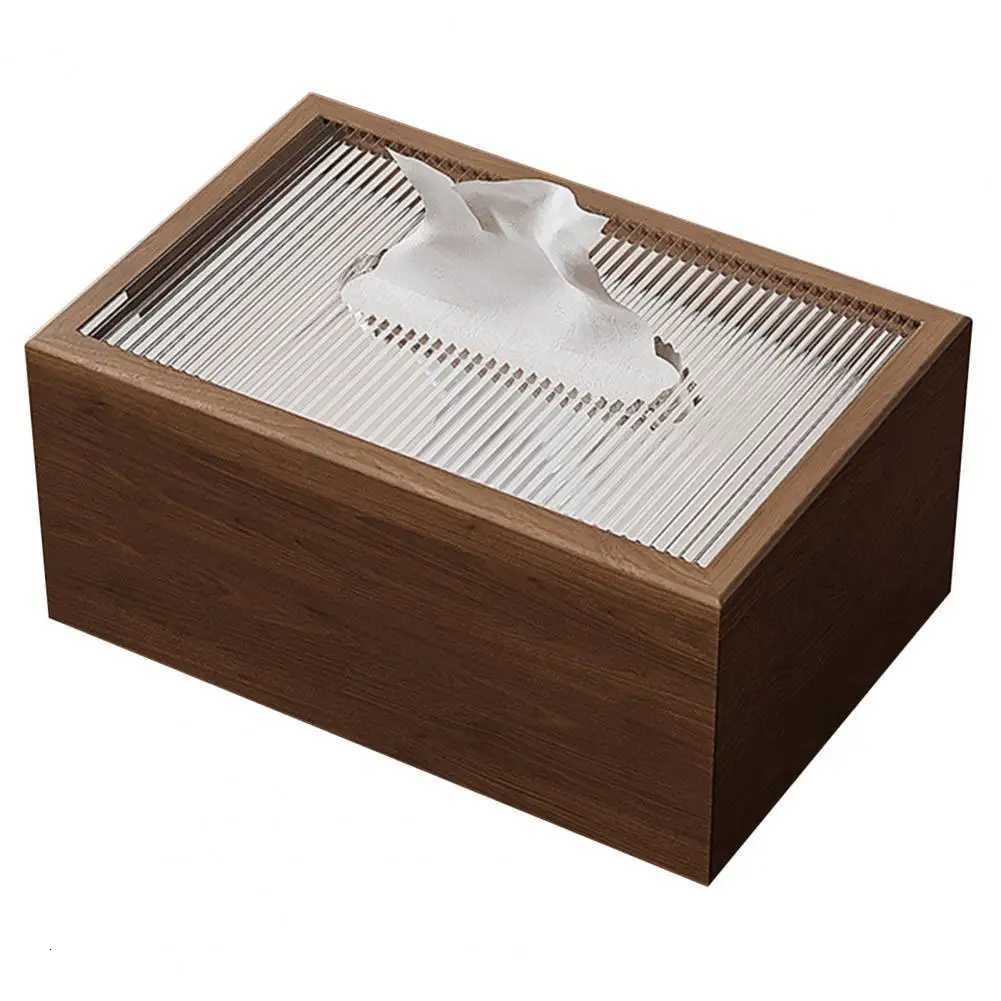Napkin Holder for He Chinese Style Wood Tissue Box Light Luxury Desktop Napkin Organizer with Acrylic Lid for Ro Y251112