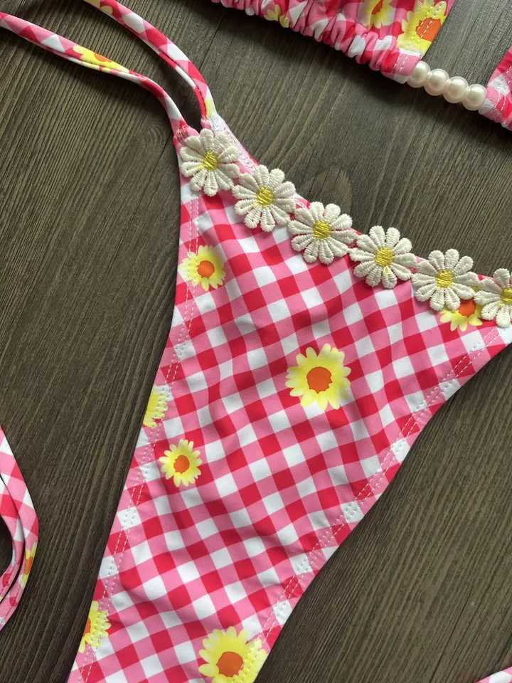 Micro Bikinis 2025 Sexy Women Swimsuit Swimwear Female Thong Bikini Set Biquini Bathing Suit Print Swimming Suits BeachwearW251113