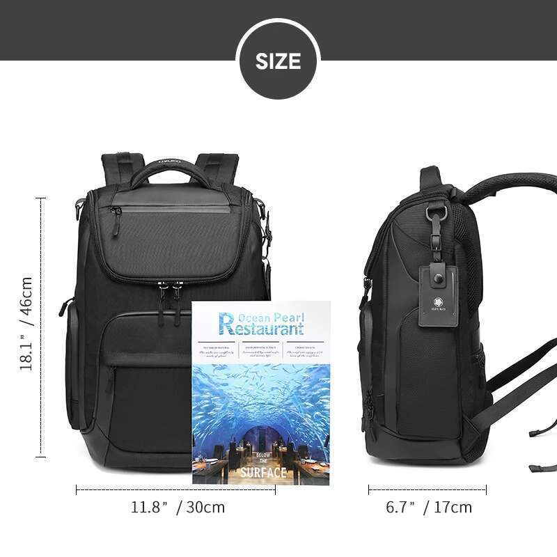 OZUKO Multifunction Men Large Capacity Waterproof Backpacks 15.6 Inch Laptop Backpack Outdoor Travel Business Male Bag