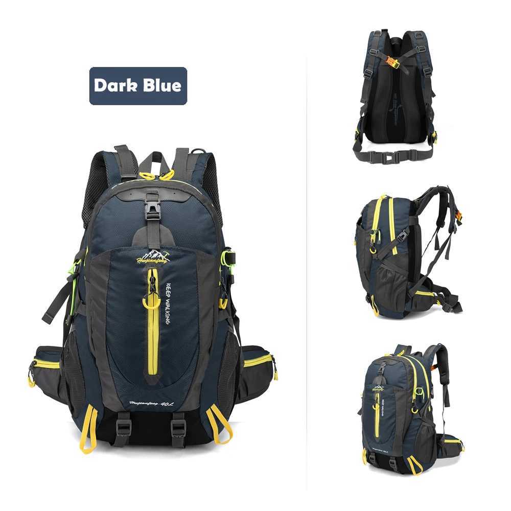 40L Water Resistant Travel Backpack Camping Hiking Laptop Daypack Trekking Climbing Back Bags For Men Women Hiking SuppliesZ250412
