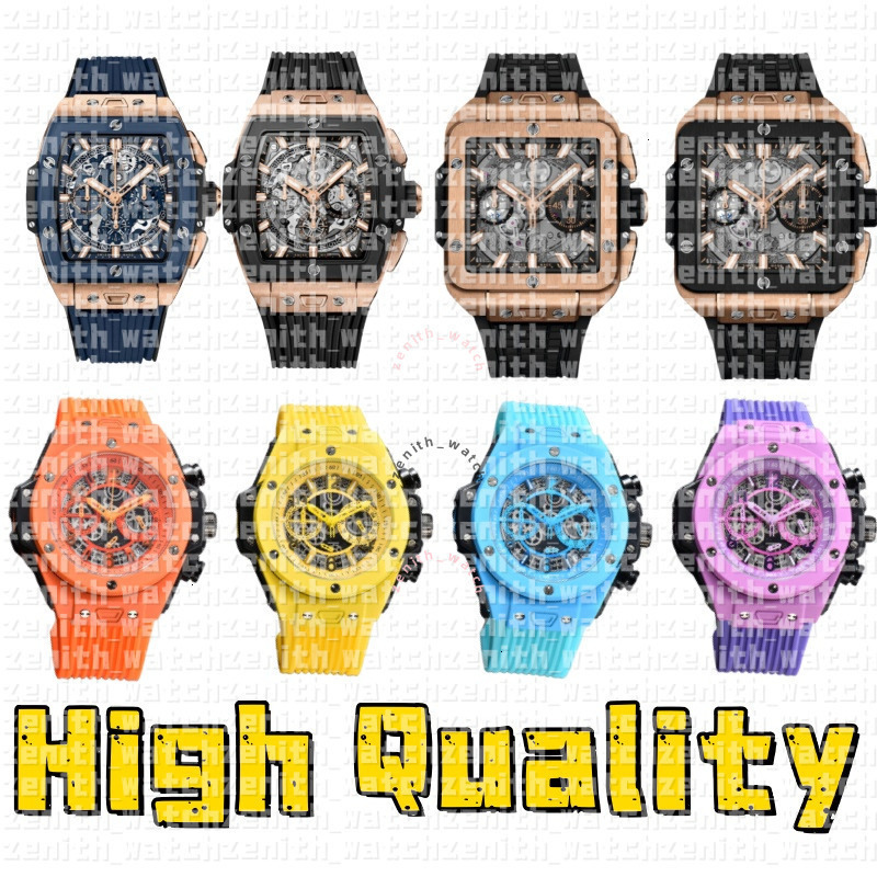 AAA Men Hublotx Bigbang Watch Designer Watches Men Super Clone Skeleton Waterproof Mechanical Automatic Watch Stainless Steel Material Rubber Strap Watch 3ce