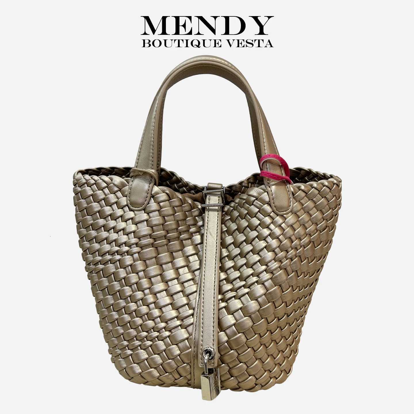 MENDY Bucket Bags Womens Totes Bags Hand Bags Designer Luxury Woven Bag Knitting Straw bag Soft Lady Handbags New In HandmadeW251112