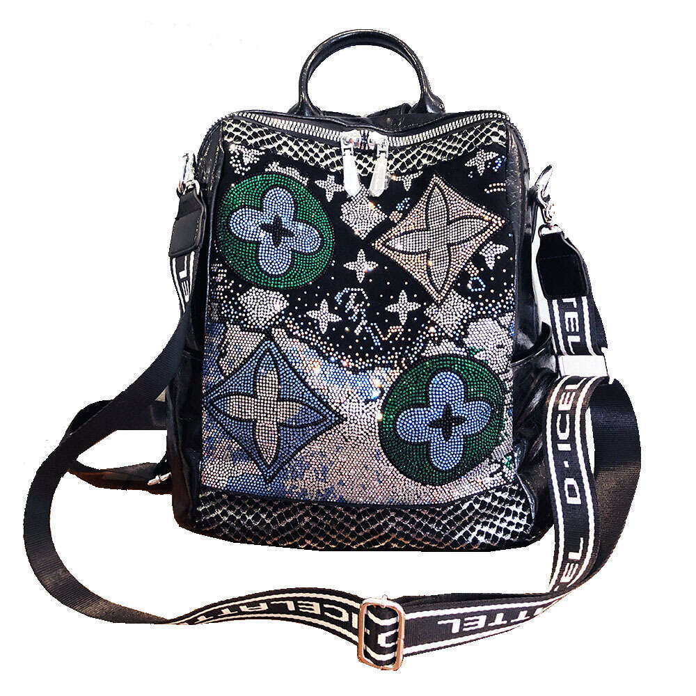 Backpack Premium Flower Inlaid Diamond for Women New Fashionable Versatile Women's Backpack Shoulder Bag