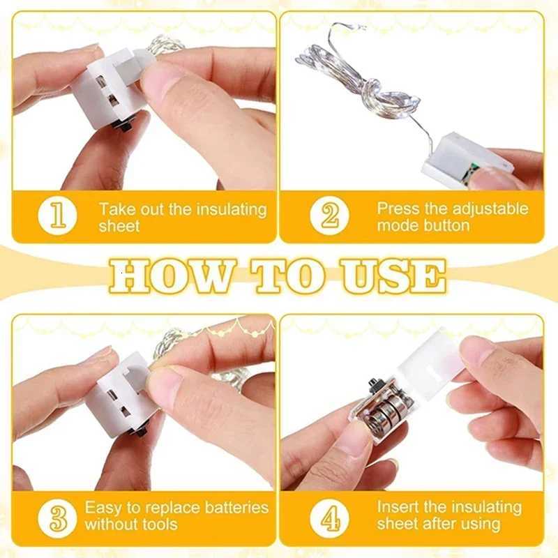 10 Pack String Fairy Lights 30Led 3Meter Silver Copper Wire Battery Powered Decorations Lights For Wedding Party Christmas Decor W251112