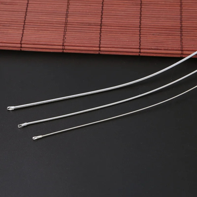 1-2 mm Thick Real Silver Classic Simple Fashion Clavicle Necklace Woman S925 Silver Soft Collar Chain Chokers Chain Jewelry 250407