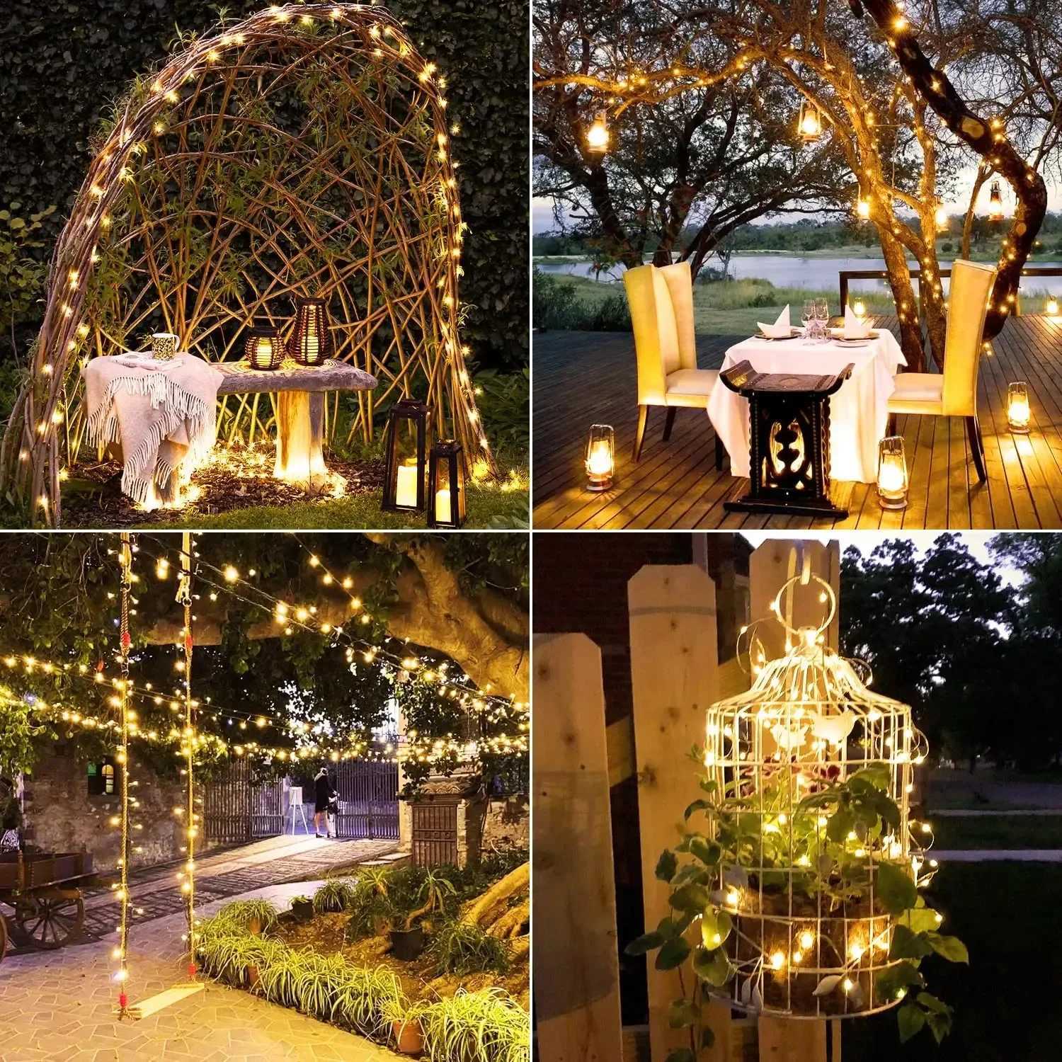 Solar LED String Lights Outdoor Waterproof Festoon Garden Decor Christmas Fairy Garland String Lights M251113