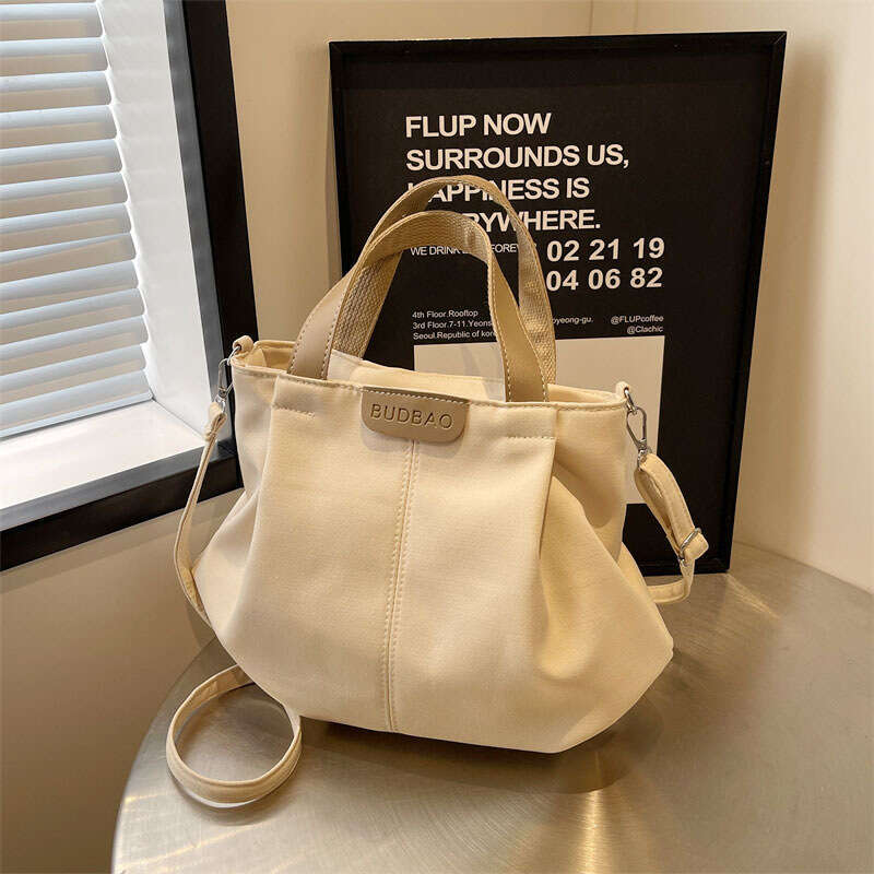 2025 New Versatile Large Capacity Canvas Tote Handbag Commuter School Single Shoulder Crossbody Bag