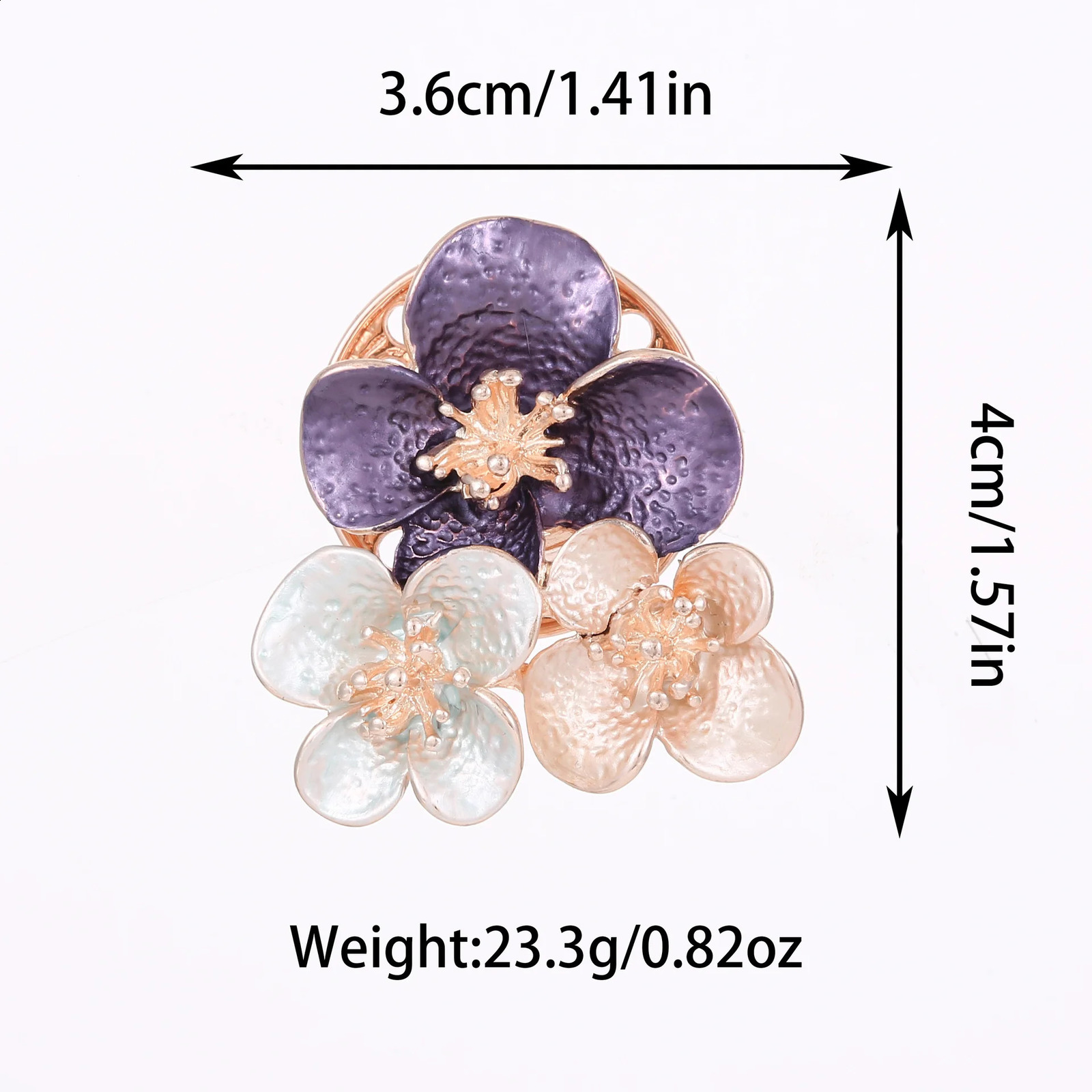 high-end enamel plum blossom magnetic chest fashionable and stylish womens out of town party chest 250409