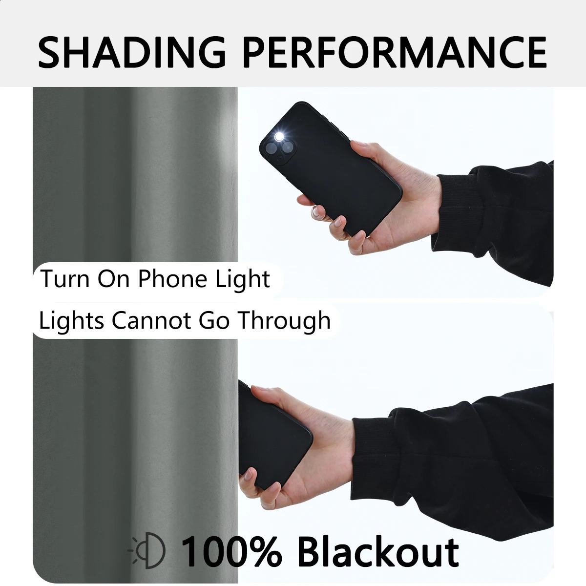 1 piece of solid 100 blackout curtain with loop bedroom full privacy living room beautiful 250407