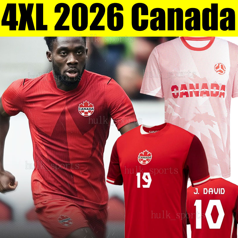 4XL 26/27 Canada J.DAVID Soccer Jerseys 2026 World Cup national team DAVIES LARIN SHAFFELBURG KONE MILLAR EUSTAQUIO BUCHANAN MILLER men kids kits sets football shirts
