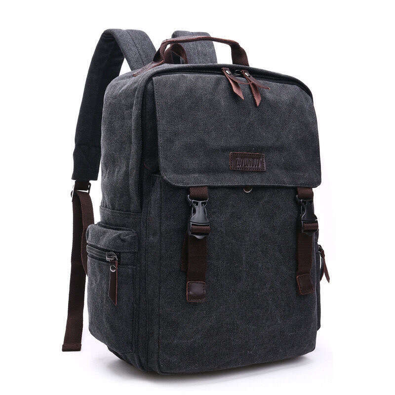 Backpack canvas bag, Korean version, backpack, handbag, large capacity casual men's travel bag
