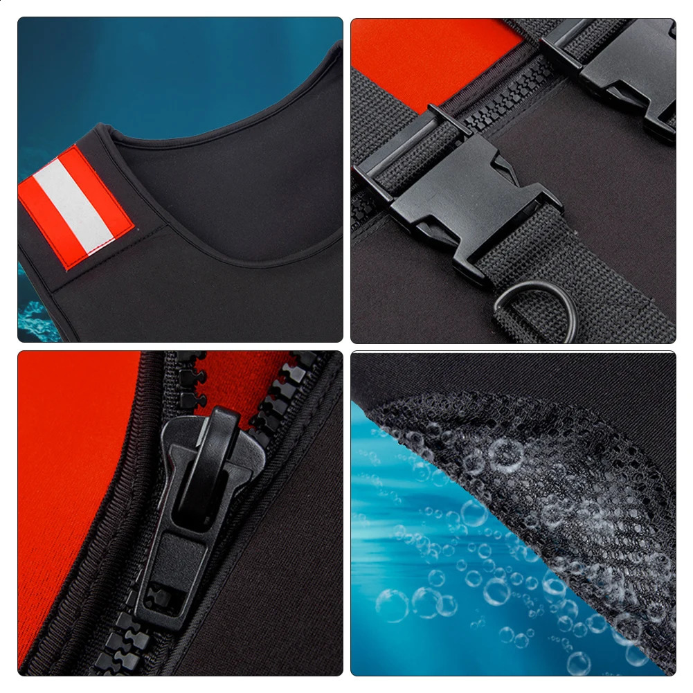 Adults Life Jacket Survival Swimsuit with Reflective Strips Swim Vest Floating Equipment Adjustable for Kayaking Rafting Boating 250411