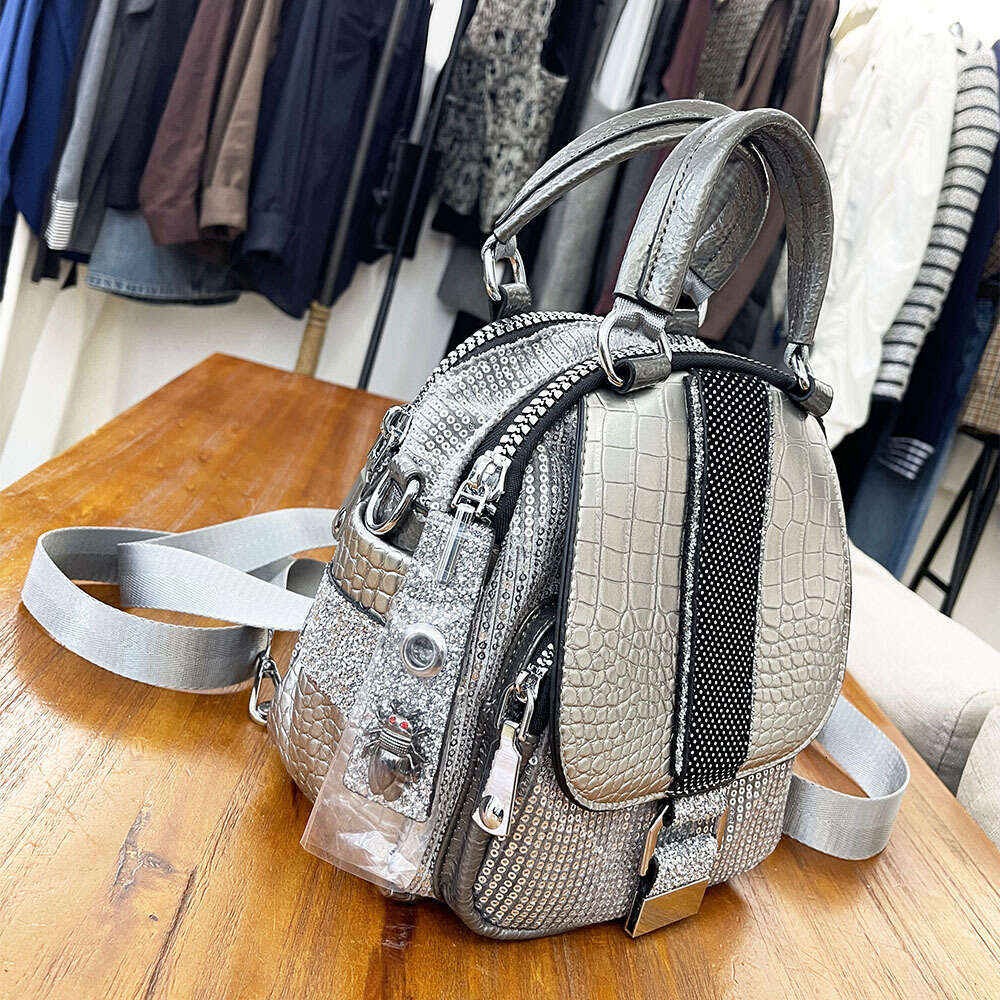 Backpack Women's New Three Use Fashion Single Shoulder Backpack Casual Trendy Crossbody Bag Handbag