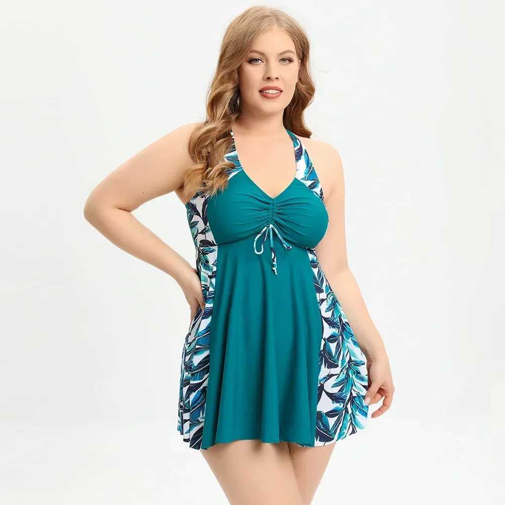 2024 Print Patchwork Tankini Swimsuits Plus Size Swimwear Women High Waist Swimsuit Female Push Up Bathing Suits Skirt BeachwearW251113