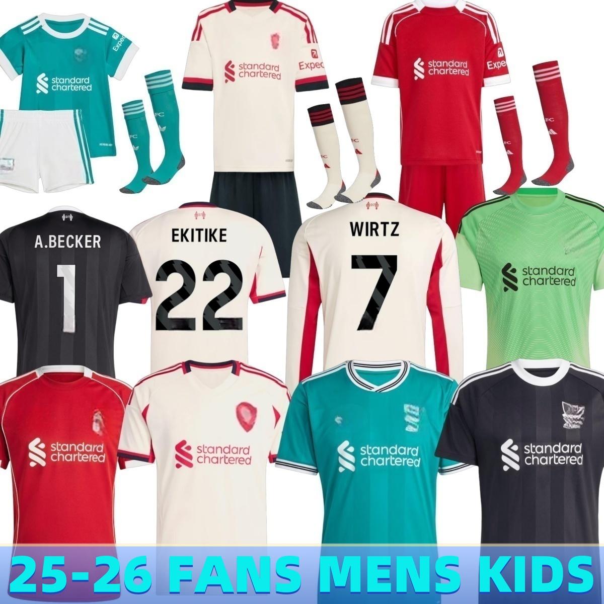 25 26 liverpOOL FC soccer jerseys MAC ALLISTER ALEXANDE R-ARNOL D LUIS DIAZ GAKPO 2026 DARWIN SZOBOSZLAI jersey fans player football shirt Men kit 16-18 3XL 4XL