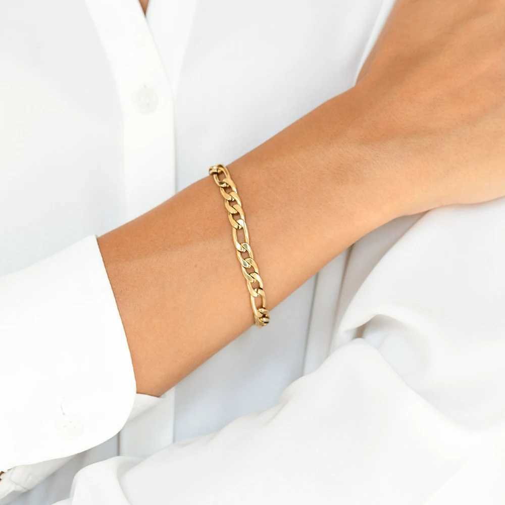 SUNIBI Classic Snake Chain Bracelets for Women Trend Fashion Stainless Steel Cuban Chain Bracelet Trendy Woman Gifts JewelryC250411