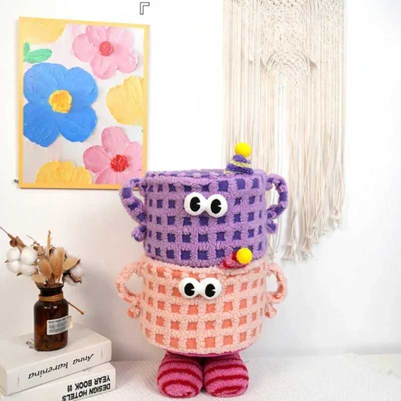 Cartoon Monster Fun Storage Box Cotton Rope Woven Storage Basket Large Capacity Snack and Toy Storage Basket Desktop Decoration Y251112